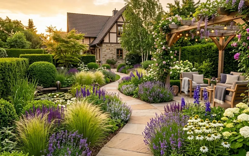 Vorschau einer fiktiven Website für einen Gartenbaubetrieb