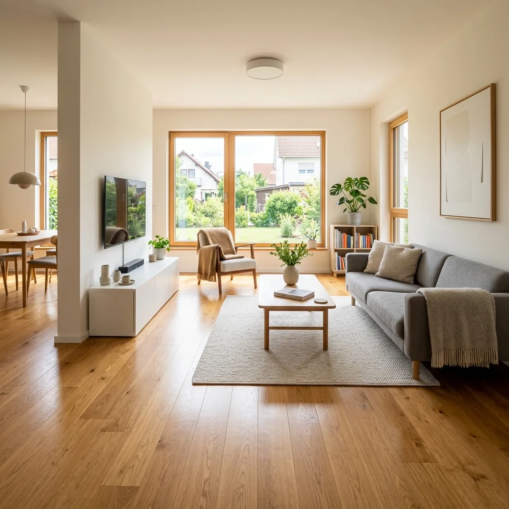 Sauberes Wohnzimmer nach professioneller Reinigung